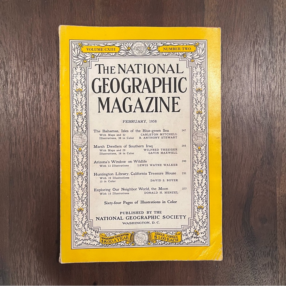 Vintage National‎ Geographic Magazine February 1958 Volume CXIVII Number Two